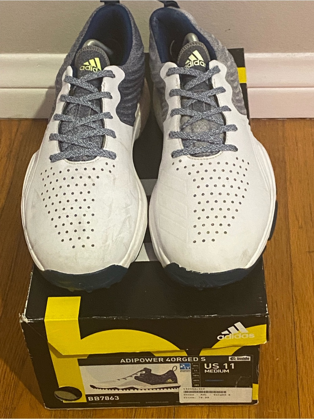 Adidas Adipower Boost Men's Golf Shoe White/Grey - 11